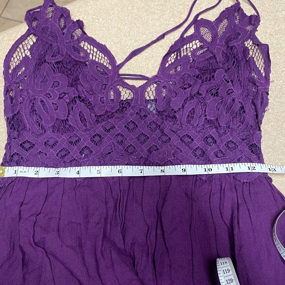 FP One Free People maxi dress plum size M purple burgundy - Picture 10 of 11